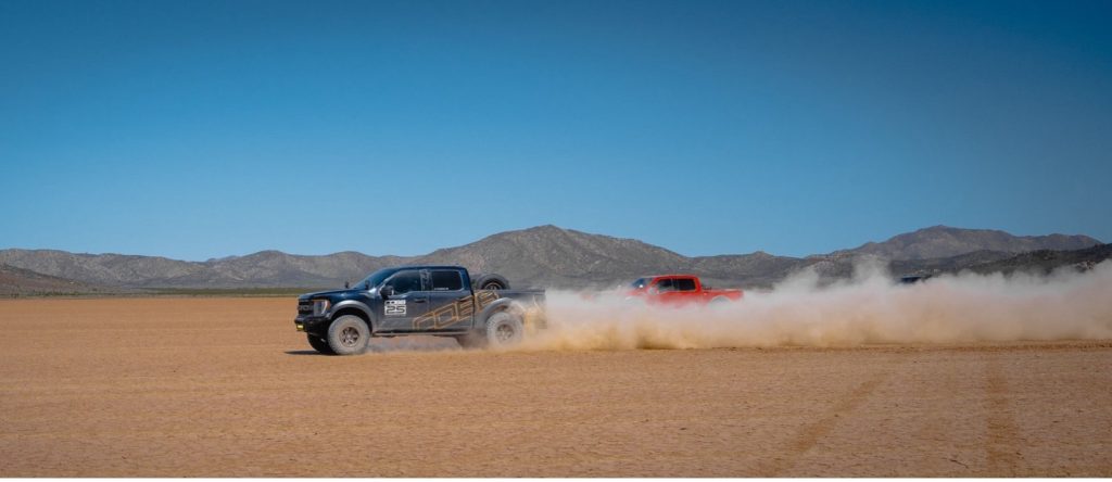 COBB25 raptor racing on a dry lakebed